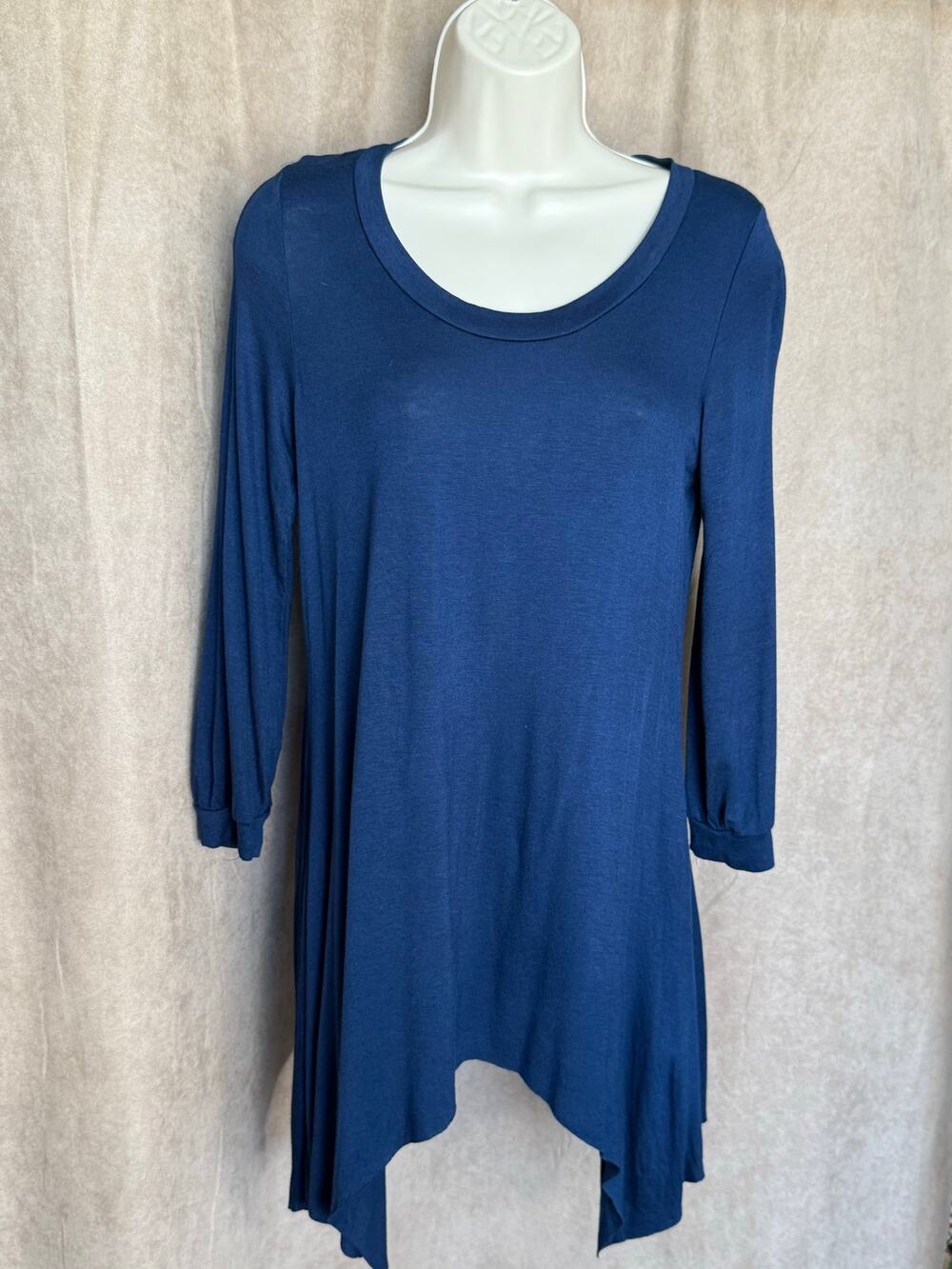 Poliana Plus Navy Blue 3/4 Sleeve Top XL
